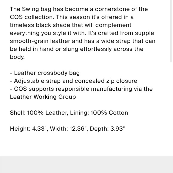 COS Black Leather Crescent Crossbody Bag - Picture 11 of 11